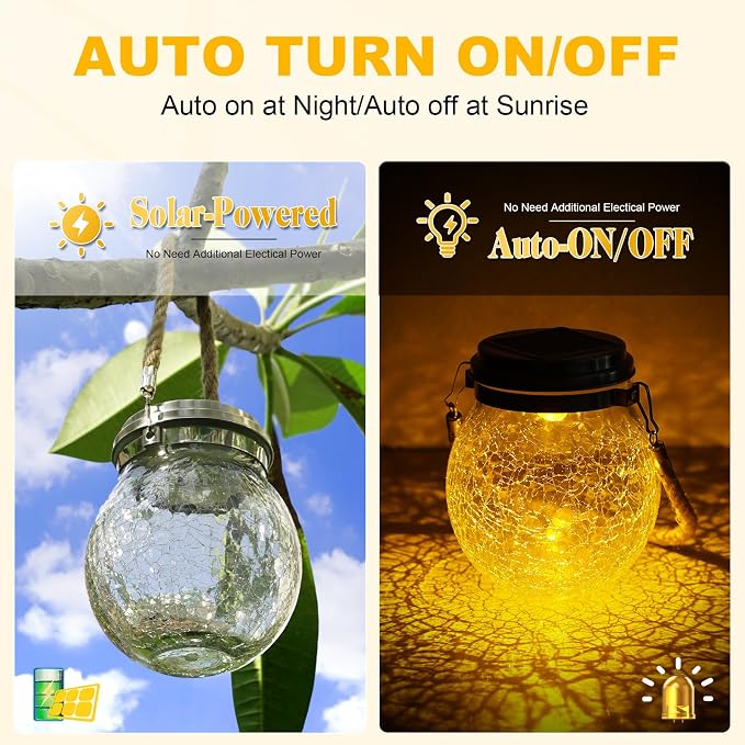 DBF Solar Lanterns Outdoor 2 Pack - Image 4