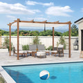 PURPLE LEAF 10' x 13' Outdoor Retractable Pergola by PURPLELEAF