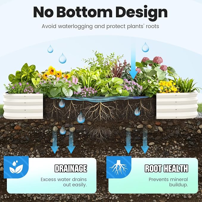 Quictent Galvanized Raised Garden Bed Kit, Ground Planter Strengthened by - Image 5