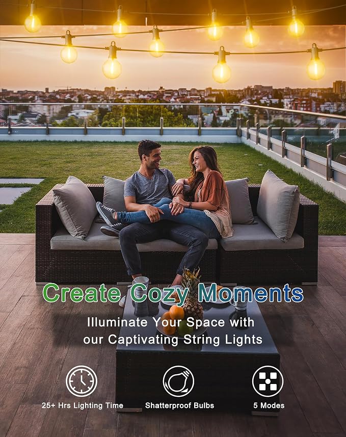 Solar String Lights Outdoor Waterproof 50FT - Image 2