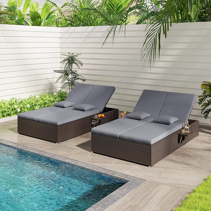 Tangkula Outdoor Rattan Daybed - Image 3