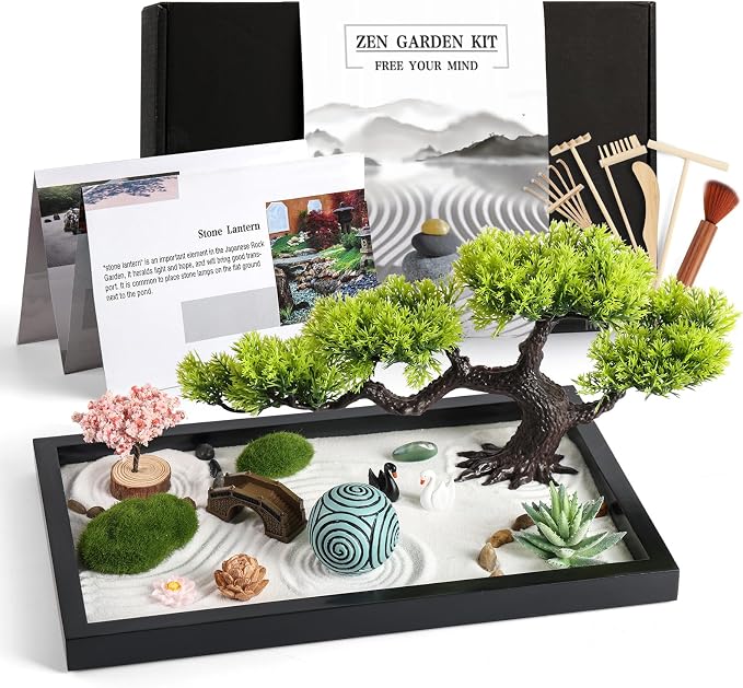 Zen Garden Kit for Desk Decor by Thaibear
