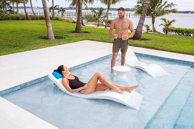 Headrest pillow for patio chaise lounge, in pool lounger on ledge - Image 4