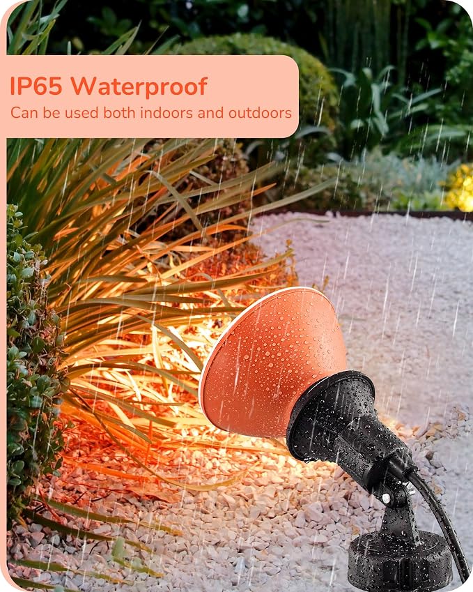 EDISHINE PAR38 Orange LED Flood Light Bulbs Outdoor, Dimmable LED Light Bulb - Image 5