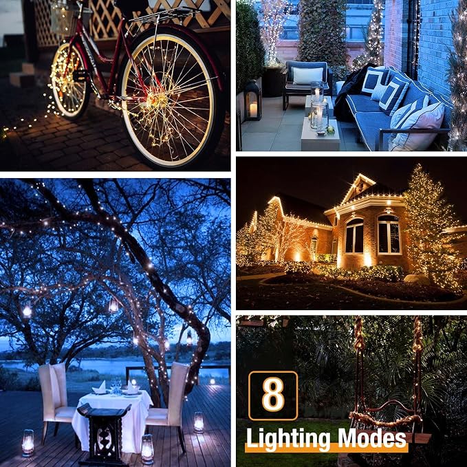 btfarm 4 Pack Solar String Lights Outdoor - Image 3
