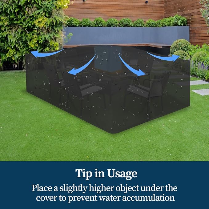 Easy-Going Rectangle Patio Furniture Cover Waterproof Outdoor Dining Table and - Image 7