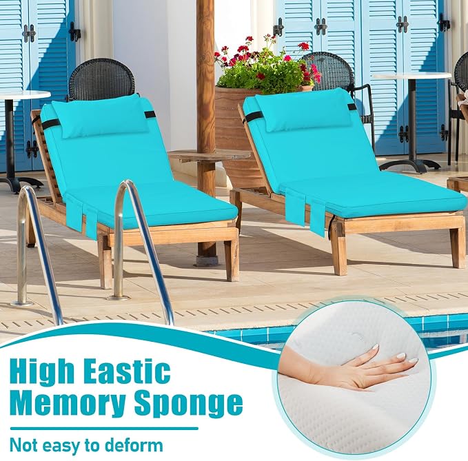 Tondiamo 2 Set Outdoor Chaise Lounge Cushions - Image 4