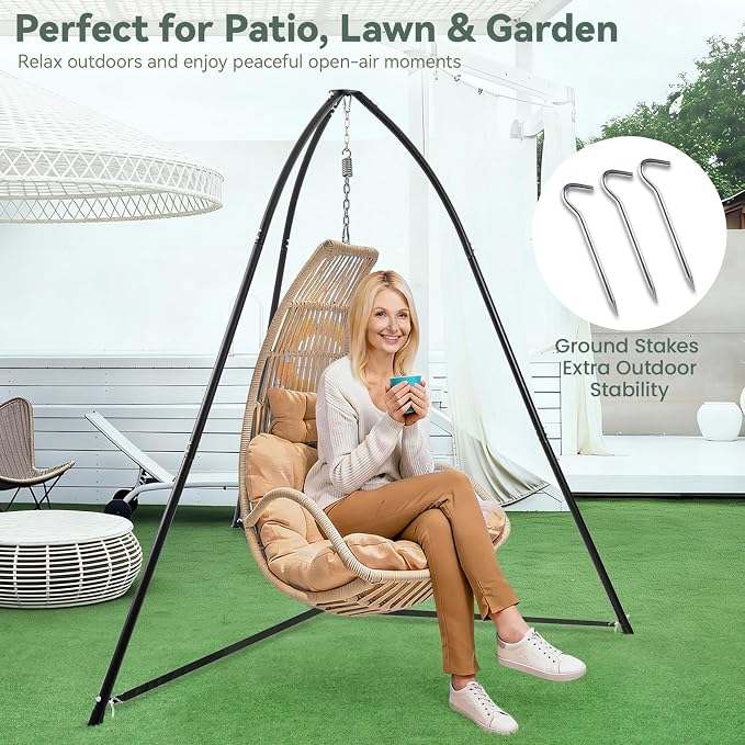 Tripod Hammock Chair Stand for Multi-Use, Heavy-Duty Sensory Swing Stand for - Image 5