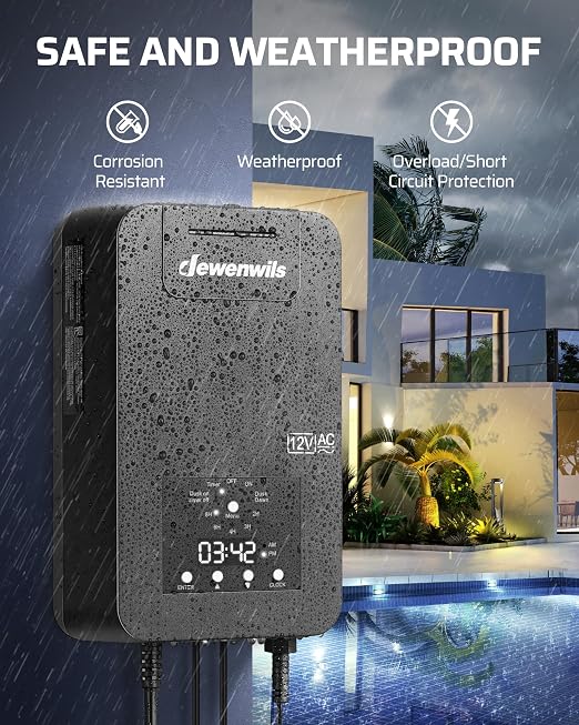 DEWENWILS 200W Low Voltage Landscape Transformer - Image 5