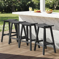 Ciokea 4 Set 29" Outdoor Bar Stools Heavy Duty HDPE Outdoor Stools Weatherproof by CIOKEA