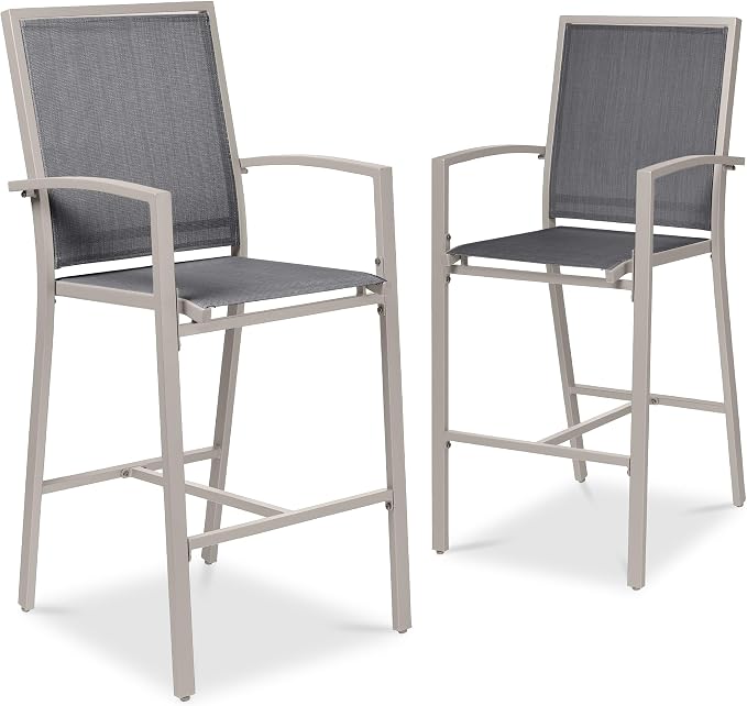 Best Choice Products Outdoor Bar Stools Set of 2, Bar Height, Patio Furniture by BestChoiceProducts