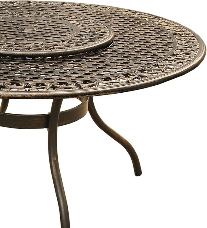 Oakland Living Ornate Traditional Outdoor Mesh Lattice Aluminum 59 inch Bronze - Image 7