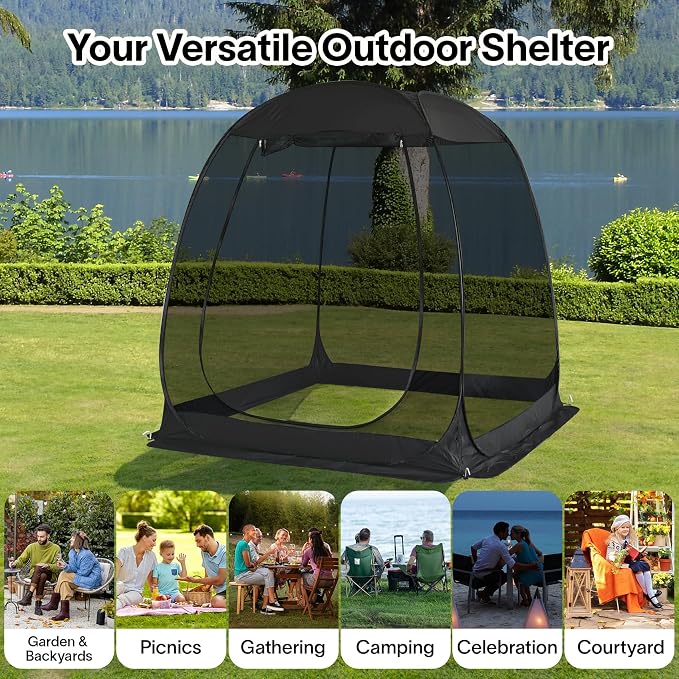 Alvantor® Screen House Gazebo, Pop Up Igloo Screened Canopy Tent - Image 8