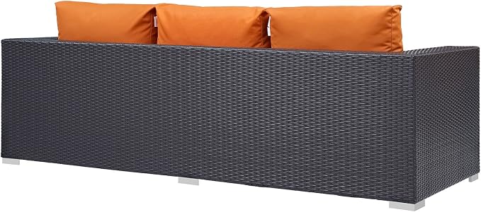 Modway Convene Wicker Rattan Outdoor Patio Sofa - Image 6
