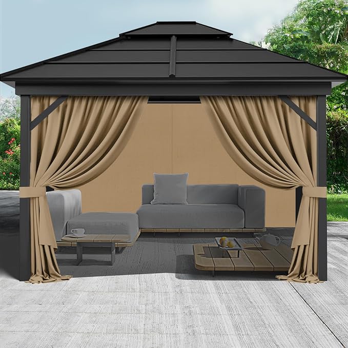 Gazebo Privacy Curtains 12' x 16' - Image 2