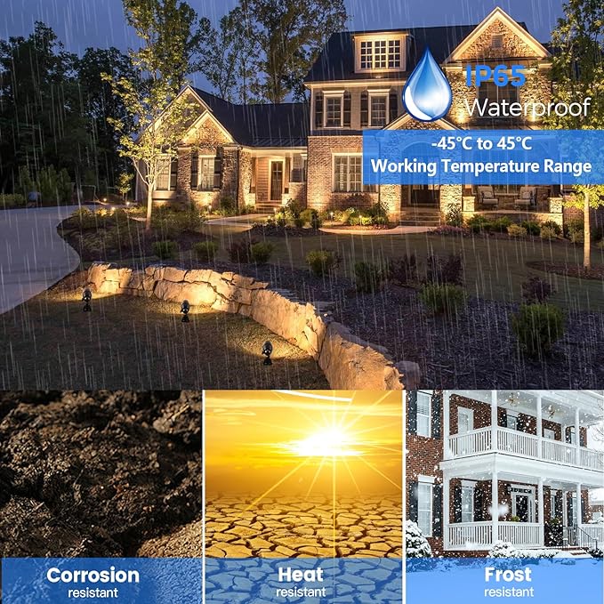 Gardencoin Solid Brass Outdoor Landscape Spotlights, 12V Heavy Duty Low Voltage - Image 6