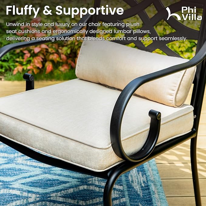 PHI VILLA 5 Pieces Outdoor Dining Set - Image 5