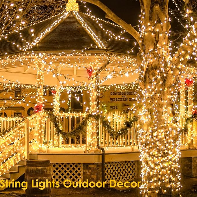 2 Pack 90FT Solar String Lights Outdoor Waterproof, Super Bright 160 LED Solar - Image 6
