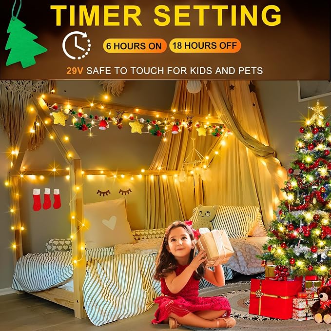 KNONEW Outdoor Christmas Lights 300 LED 99ft String Lights 8 Modes & Memory - Image 4
