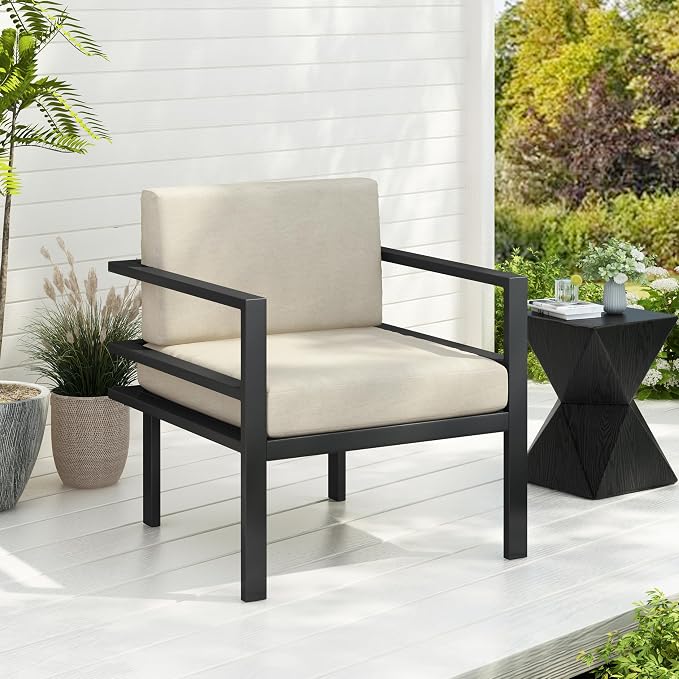 Christopher Knight Home Caden 27.7'' Modern Outdoor Lounge Chair - Image 3