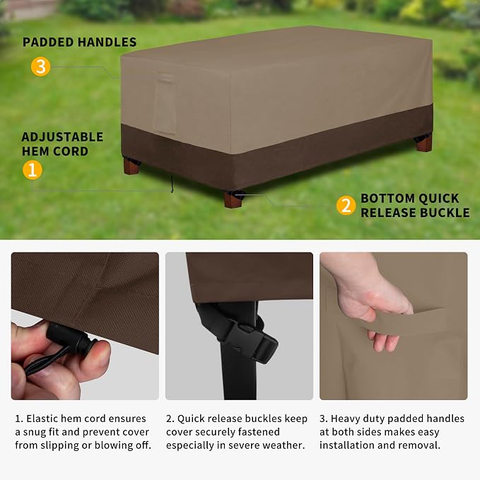 Easy-Going 600D Heavy Duty Rectangular Table Cover UV Resistant and Waterproof - Image 4