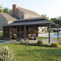 PURPLE LEAF 12' X 24' Extended Outdoor Solarium Permanent Hardtop Enclosed by PURPLELEAF