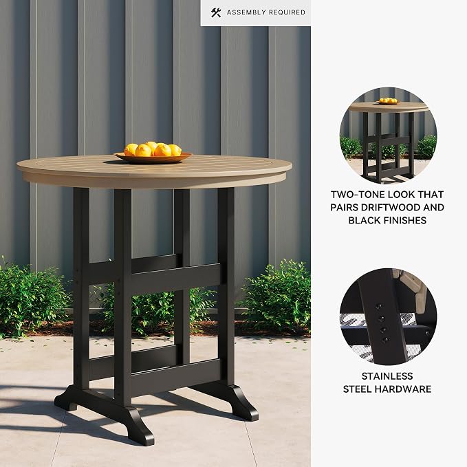 Signature Design by Ashley Fairen Trail Modern Round Bar Table - Image 4