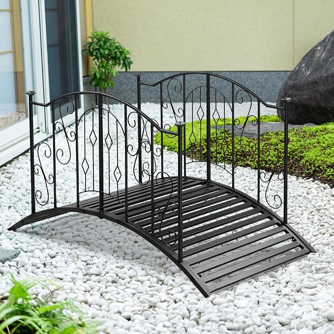 Outvita Metal Garden Bridge for Outdoor, Elegant Decorative Bridge - Image 3