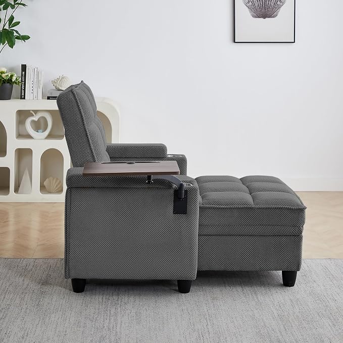 Eafurn 6-Position Adjustable Convertible Chaise Lounge Sleeper Chair - Image 5