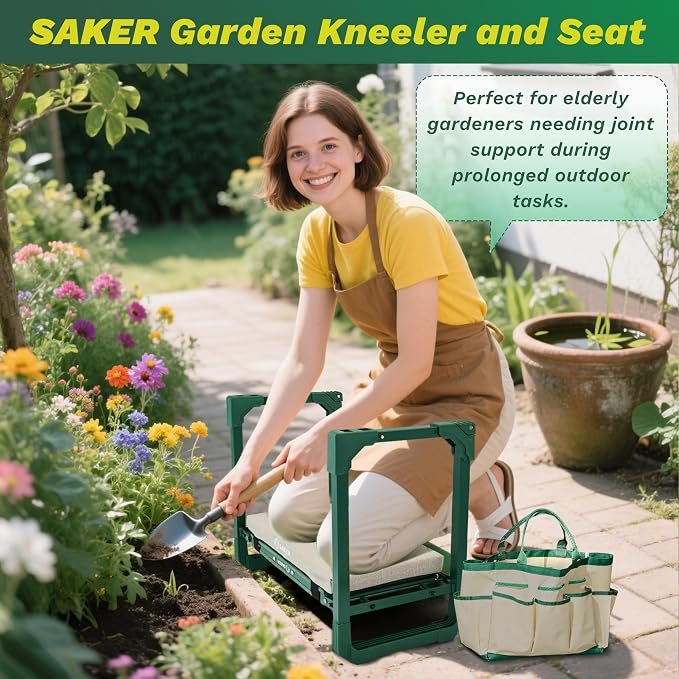Saker Garden Kneeler and Seat Foldable Gardening Stool - Image 8