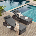 Outdoor Lounge Chairs, Pool Lounge Chairs Set of 2, Outdoor Chaise Lounge by YALISSEY