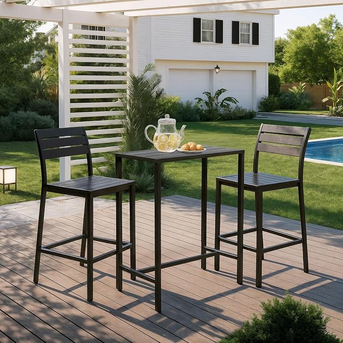 Outvita Outdoor Bar Table, Bistro Rectangle - Image 2