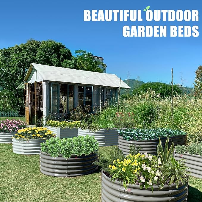 A ANLEOLIFE 4-Pack 6X3X2ft & 8X4X2ft Deep Root Galvanized Raised Garden Beds - Image 6