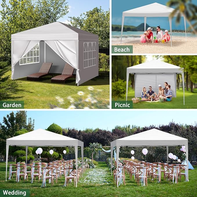 Outvita 10x10ft Ez Pop Up Canopy, Portable Instant Canopy Tent - Image 8