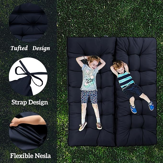 Outside Benches Cushion with Backrest, Thicken Waterproof Swing Cushions 2/3 - Image 4