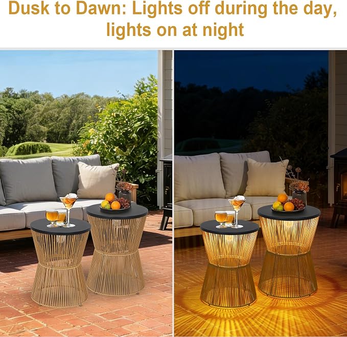 HMVPL Solar Outdoor Side Table - Image 4