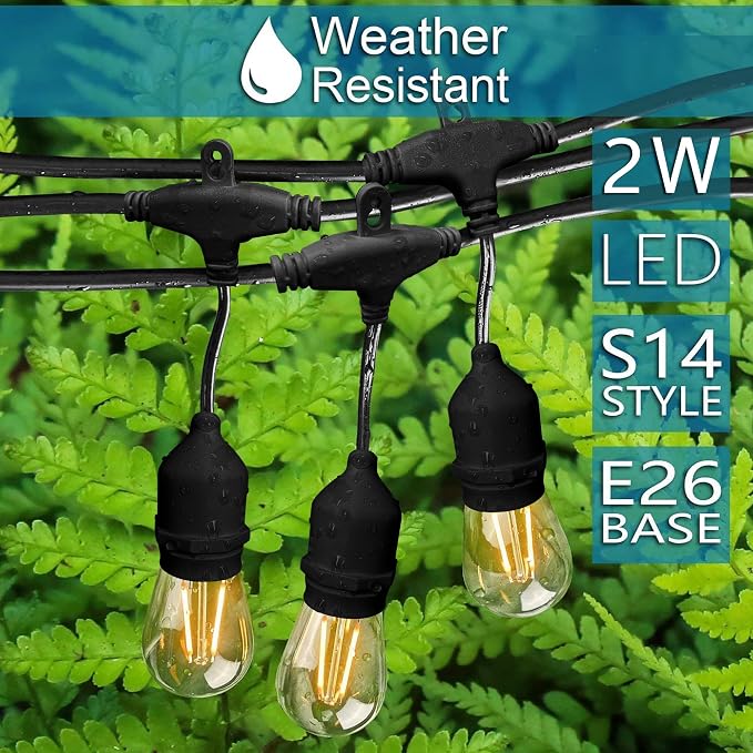 Banord Outdoor String Lights, 48FT Waterproof Patio Lights - Image 3