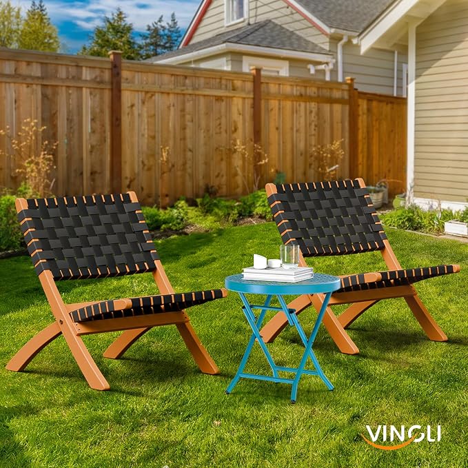 VINGLI Patio Folding Side Table, Small Outdoor Table - Image 8