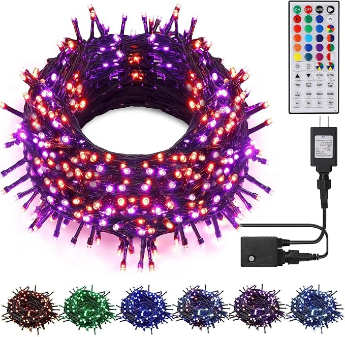 HOME LIGHTING 66ft Christmas Decorative Mini Lights, 200 LED RGB Changing 8 - Image 8