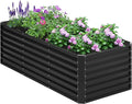 6x2x2FT Galvanized Raised Garden Bed, Planter Raised Beds-Metal Garden Box by Home