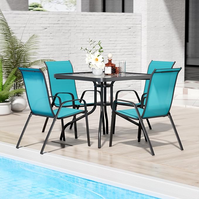 TLSUNNY Patio Dining Set 5 Pieces, All Weather Outdoor Furniture W/30"X 30" - Image 9