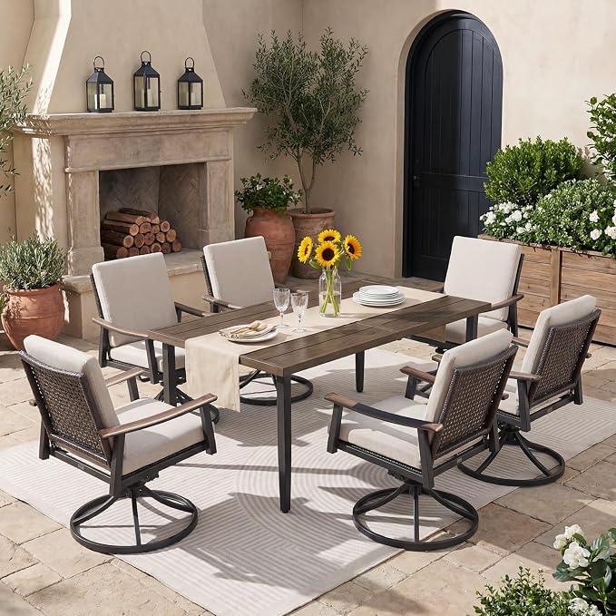 NATURAL EXPRESSIONS 7 Piece Patio Dining Set by NaturalExpressions
