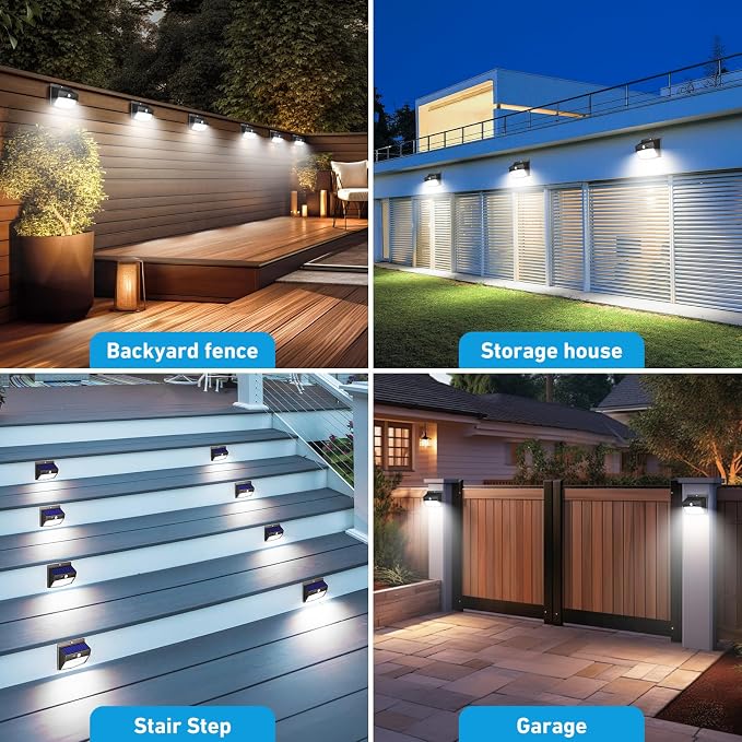 Peasur 2 Packs Solar Outdoor Lights Motion Sensor Solar Security Lights - Image 6