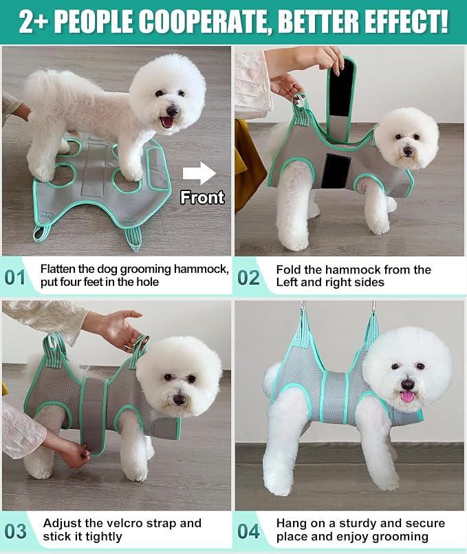 Dog Grooming Hammock Harness, Small Dog Groming Sling, Dog Nail Clipping Hanger - Image 6