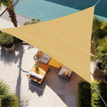 Shade&Beyond Triangle Sun Shade Sail 16'X16'X16' Permeable Canopy Sand by ShadeBeyond