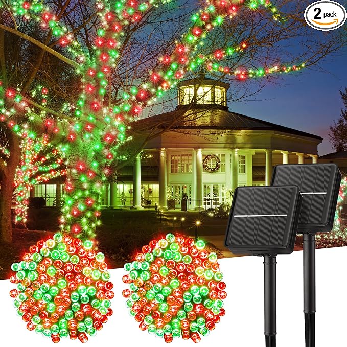 Minetom Solar Christmas Lights Outdoor Waterproof, 2 Pack Total 80FT 200 LED by Minetom