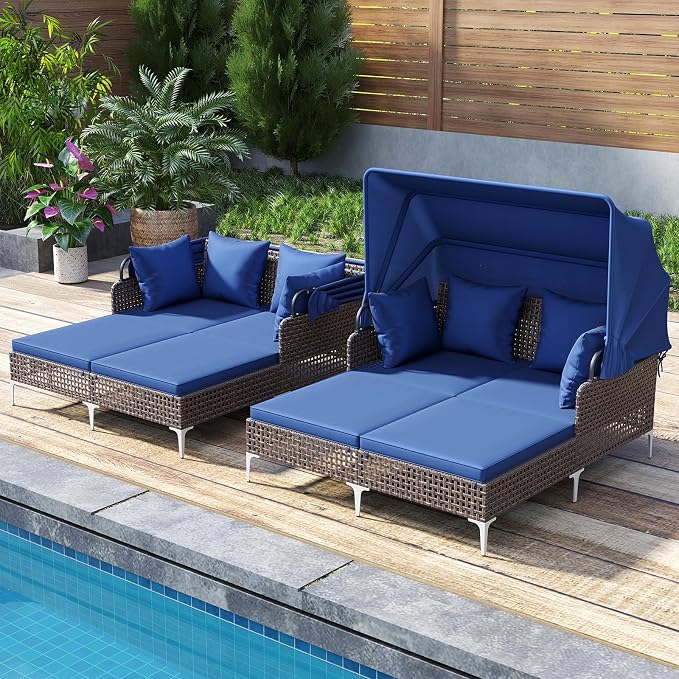 Tangkula Outdoor Rattan Daybed - Image 4