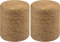 Wimarsbon Round Pouf Ottomans, Handwoven Natural Water Hyacinth Seagrass Pouffe by Wimarsbon