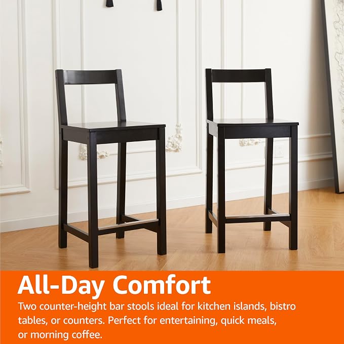 Amazon Basics Wooden Counter Height Bar Stool - Image 6