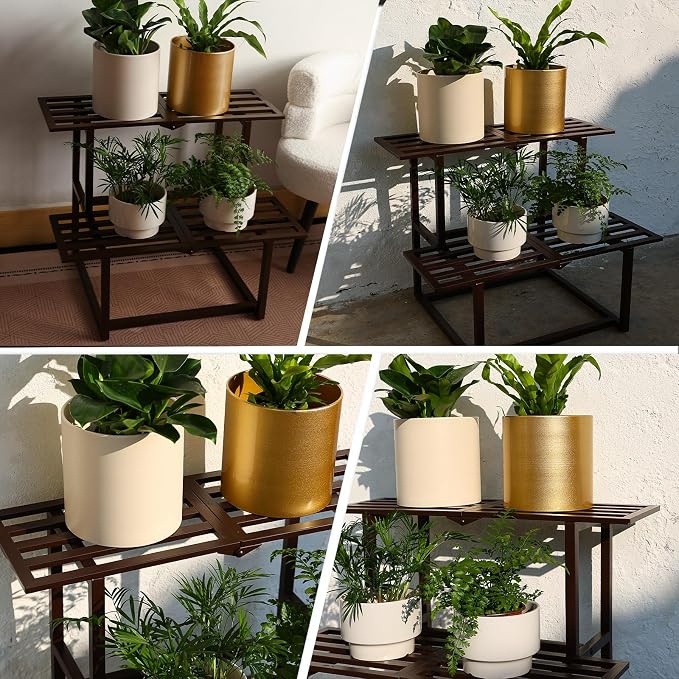 Metal Plant Stand, Foldable Heavy Duty Indoor, Window Iron Plant Shelf - Image 8